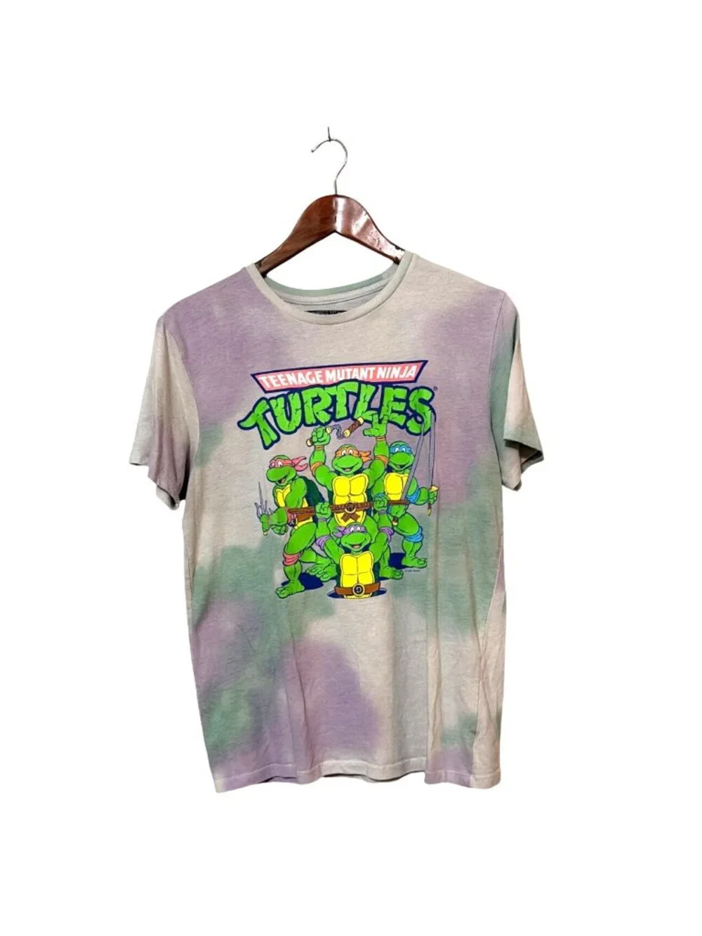 Vtg Teenage Mutant Ninja Turtles Tie-Dye Graphic Tee Old Navy Medium - Picture 2 of 7